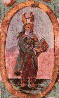 The Patriarch Abraham - vignette from illuminated manuscript